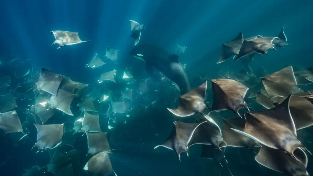 La Ventana mobula aggregation